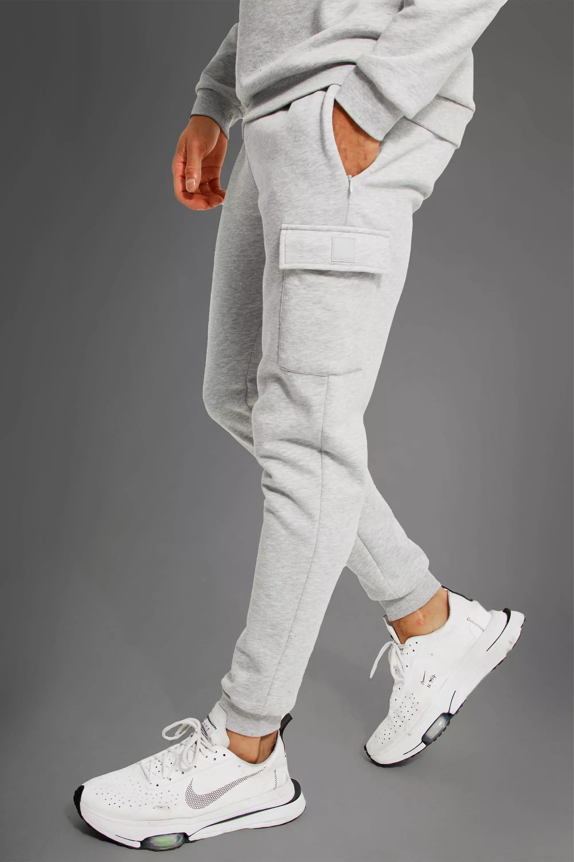 Nike grey best sale marl joggers